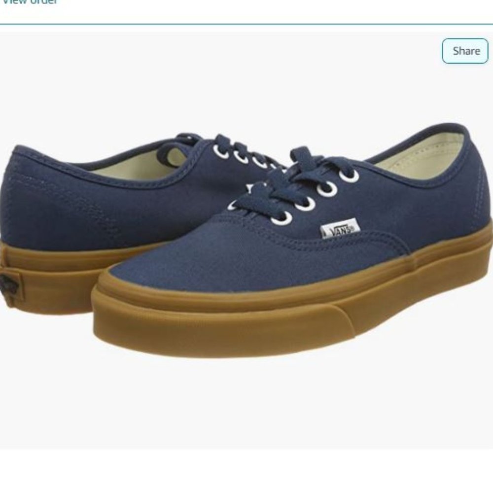 Vans Gum Authentic Shoes - Navy Blue *NEW - worn one time*